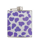 Dalmatiaans Paars en wit afdrukken Heupfles (Voorkant)