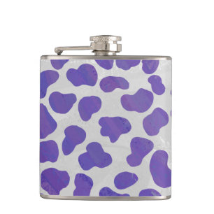 Dalmatiaans Paars en wit afdrukken Heupfles