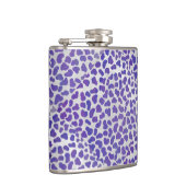 Dalmatiaans Paars en wit afdrukken Heupfles (Rechts)
