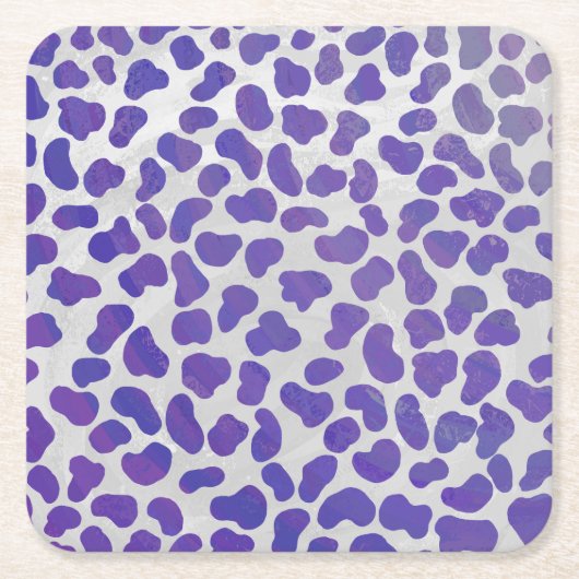 Dalmatiaans Paars en wit afdrukken Kartonnen Onderzetters (Voorkant)