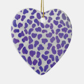Dalmatiaans Paars en wit afdrukken Keramisch Ornament (Rechts)