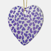 Dalmatiaans Paars en wit afdrukken Keramisch Ornament (Links)