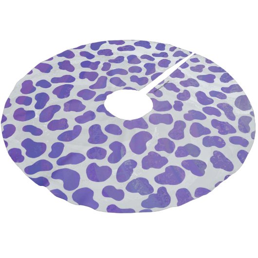 Dalmatiaans Paars en wit afdrukken Kerstboom Rok (Gekanteld)