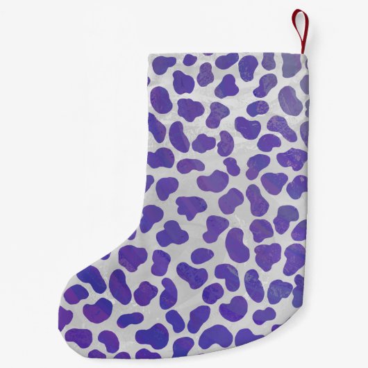 Dalmatiaans Paars en wit afdrukken Kleine Kerstsok (Achterkant)