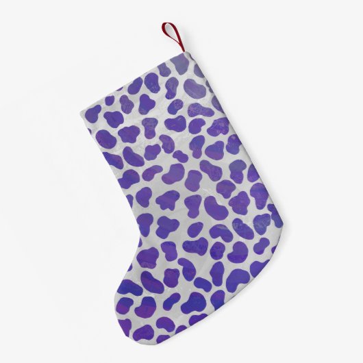 Dalmatiaans Paars en wit afdrukken Kleine Kerstsok (Achterkant (Hangend))