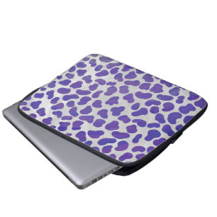 Dalmatiaans Paars en wit afdrukken Laptop Sleeve