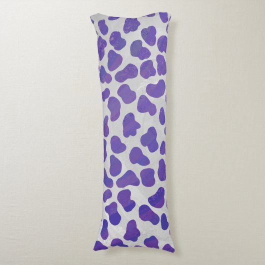Dalmatiaans Paars en wit afdrukken Lichaamskussen (Voorkant Verticaal)