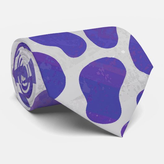 Dalmatiaans Paars en wit afdrukken Stropdas (Opgerold)