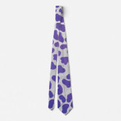 Dalmatiaans Paars en wit afdrukken Stropdas (Achterkant)