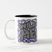 Dalmatiaans Paars en wit afdrukken Tweekleurige Koffiemok (Links)