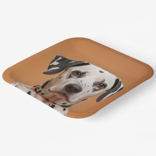 Dalmatiaans Papieren Bordje (Gebogen)