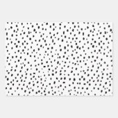 Dalmatiaans patroon (zwart/wit) inpakpapier vel (Voorkant 3)