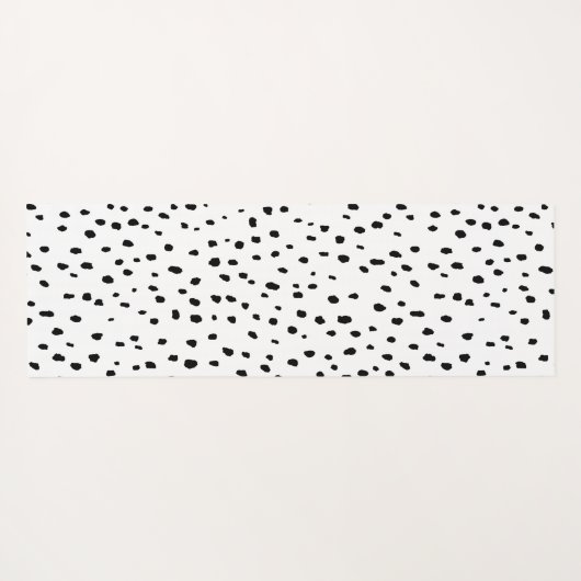 Dalmatiaans patroon (zwart/wit) yogamat (Achterkant (horizontaal))