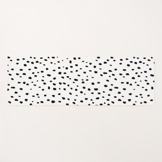 Dalmatiaans patroon (zwart/wit) yogamat (Voorkant (horizontaal))