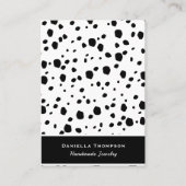 Dalmatiaans printpatroon — juwelen oormerk visitekaartje (Voorkant)