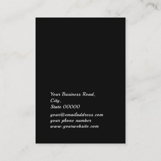 Dalmatiaans printpatroon — juwelen oormerk visitekaartje (Achterkant)