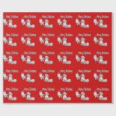 Dalmatiaans Puppy kerstpapier Cadeaupapier (Vlak)