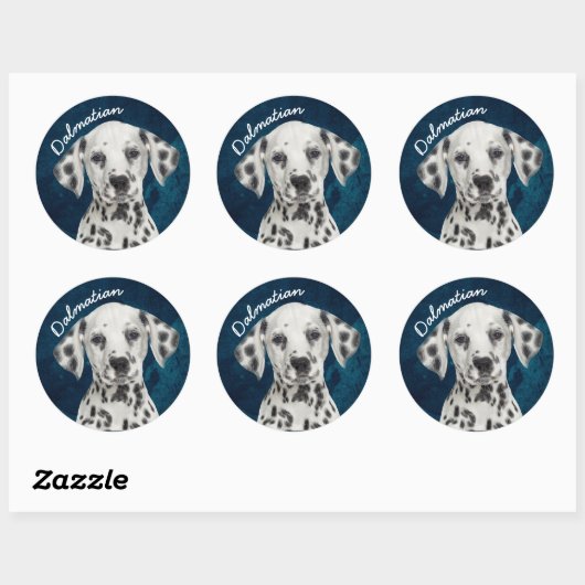 Dalmatiaans Ronde Sticker (Vel)