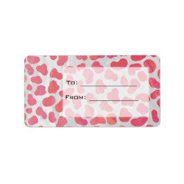 Dalmatiaans Roze en Wit met Monogram Etiket