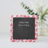 Dalmatiaans Roze en Wit met Monogram Kaart (Staand voorkant)