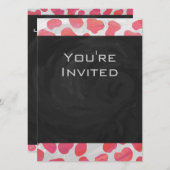 Dalmatiaans Roze en Wit met Monogram Kaart (Voorkant / Achterkant)