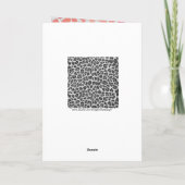 Dalmatiaans Roze en Wit met Monogram Kaart (Achterkant)