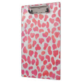 Dalmatiaans Roze en Wit met Monogram Klembord (Links)