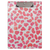 Dalmatiaans Roze en Wit met Monogram Klembord (Voorkant)
