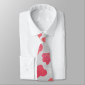 Dalmatiaans Roze en Wit met Monogram Stropdas (Gebonden)
