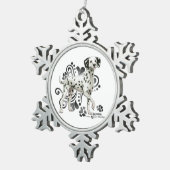 Dalmatiaans Tin Sneeuwvlok Ornament (Rechts)