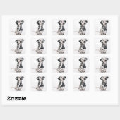 Dalmatiaans Vierkante Sticker (Vel)
