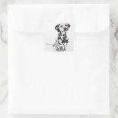 Dalmatiaans Vierkante Sticker (Tas)