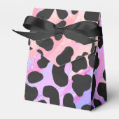 Dalmatiaans zwart-roze afdrukken bedankdoosjes (Voorkant Zijde)