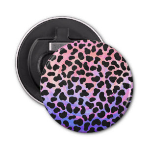Dalmatiaans zwart-roze afdrukken button flesopener