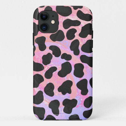 Dalmatiaans zwart-roze afdrukken Case-Mate iPhone case (Achterkant)
