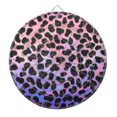 Dalmatiaans zwart-roze afdrukken dartbord (Voorkant)
