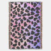 Dalmatiaans zwart-roze afdrukken deken (Voorkant Verticaal)