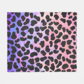 Dalmatiaans zwart-roze afdrukken fleece deken (Voorkant (Horizontaal))