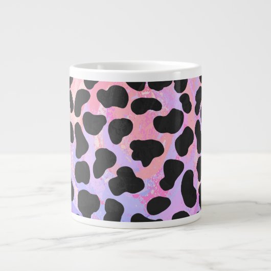 Dalmatiaans zwart-roze afdrukken grote koffiekop (Voorkant)