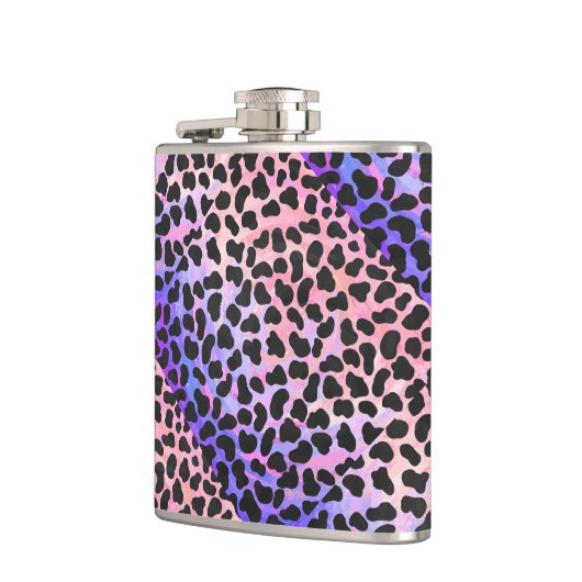 Dalmatiaans zwart-roze afdrukken heupfles (Links)