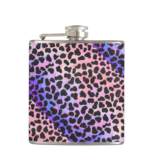 Dalmatiaans zwart-roze afdrukken heupfles (Voorkant)