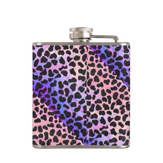 Dalmatiaans zwart-roze afdrukken heupfles (Achterkant)