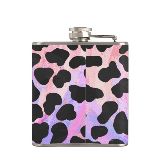 Dalmatiaans zwart-roze afdrukken heupfles (Achterkant)