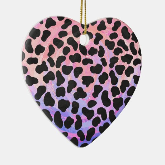 Dalmatiaans zwart-roze afdrukken keramisch ornament (Rechts)