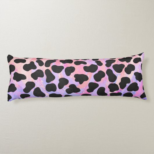 Dalmatiaans zwart-roze afdrukken lichaamskussen (Achterkant)