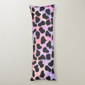 Dalmatiaans zwart-roze afdrukken lichaamskussen (Achterkant (Verticaal))