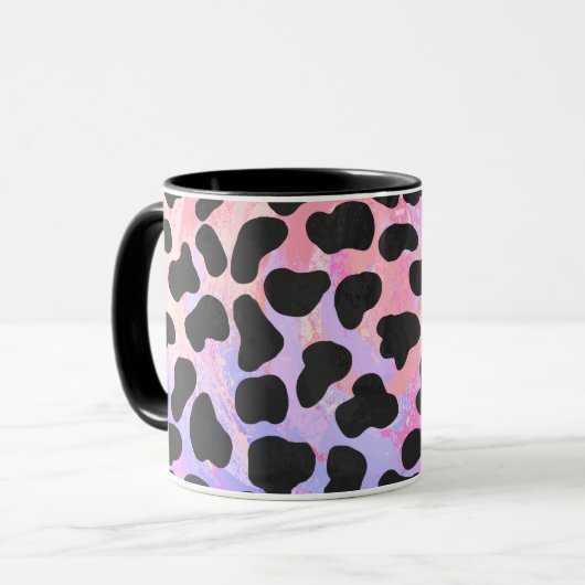 Dalmatiaans zwart-roze afdrukken mok (Voorkant links)