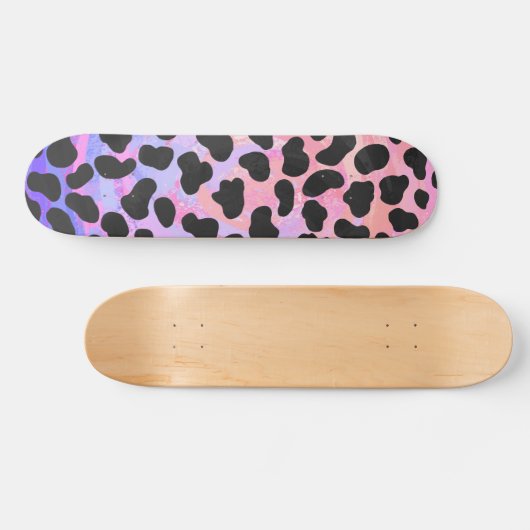 Dalmatiaans zwart-roze afdrukken persoonlijk skateboard (Horizontaal)