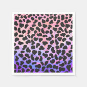 Dalmatiaans zwart-roze afdrukken servet (Voorkant)