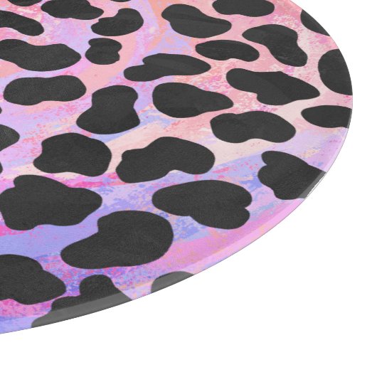 Dalmatiaans zwart-roze afdrukken snijplank (Hoek)